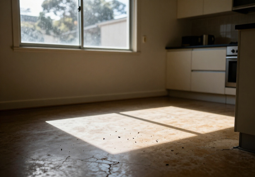 Cockroaches in a Northwood kitchen before treatment